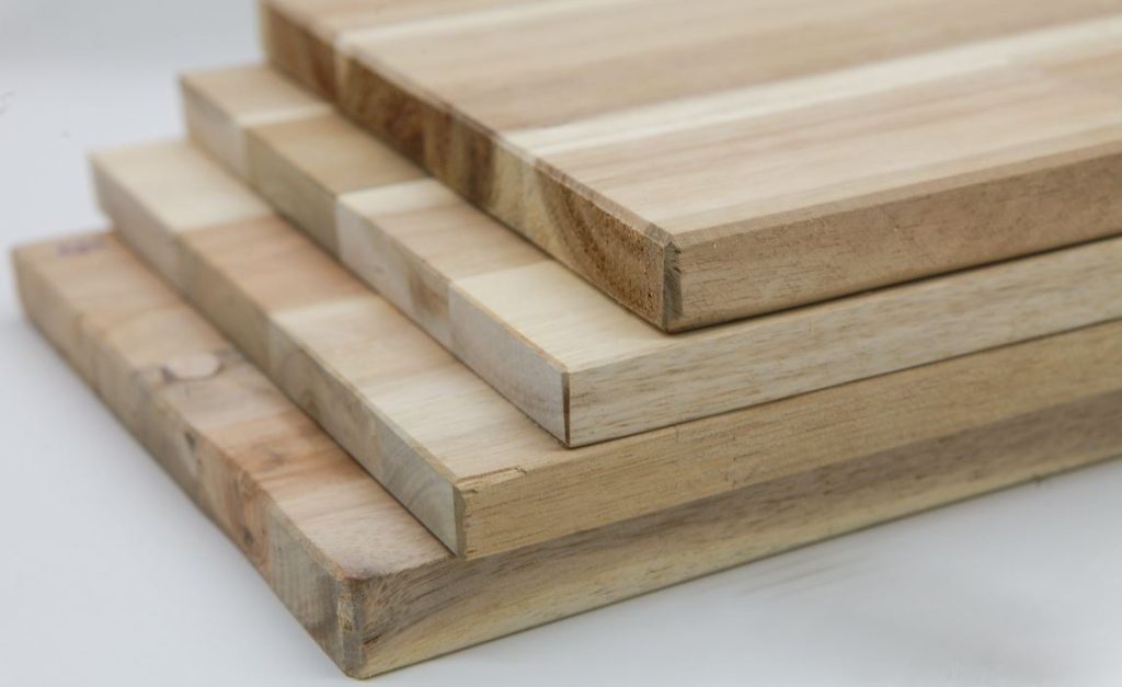 Gỗ cao su ghép thanh